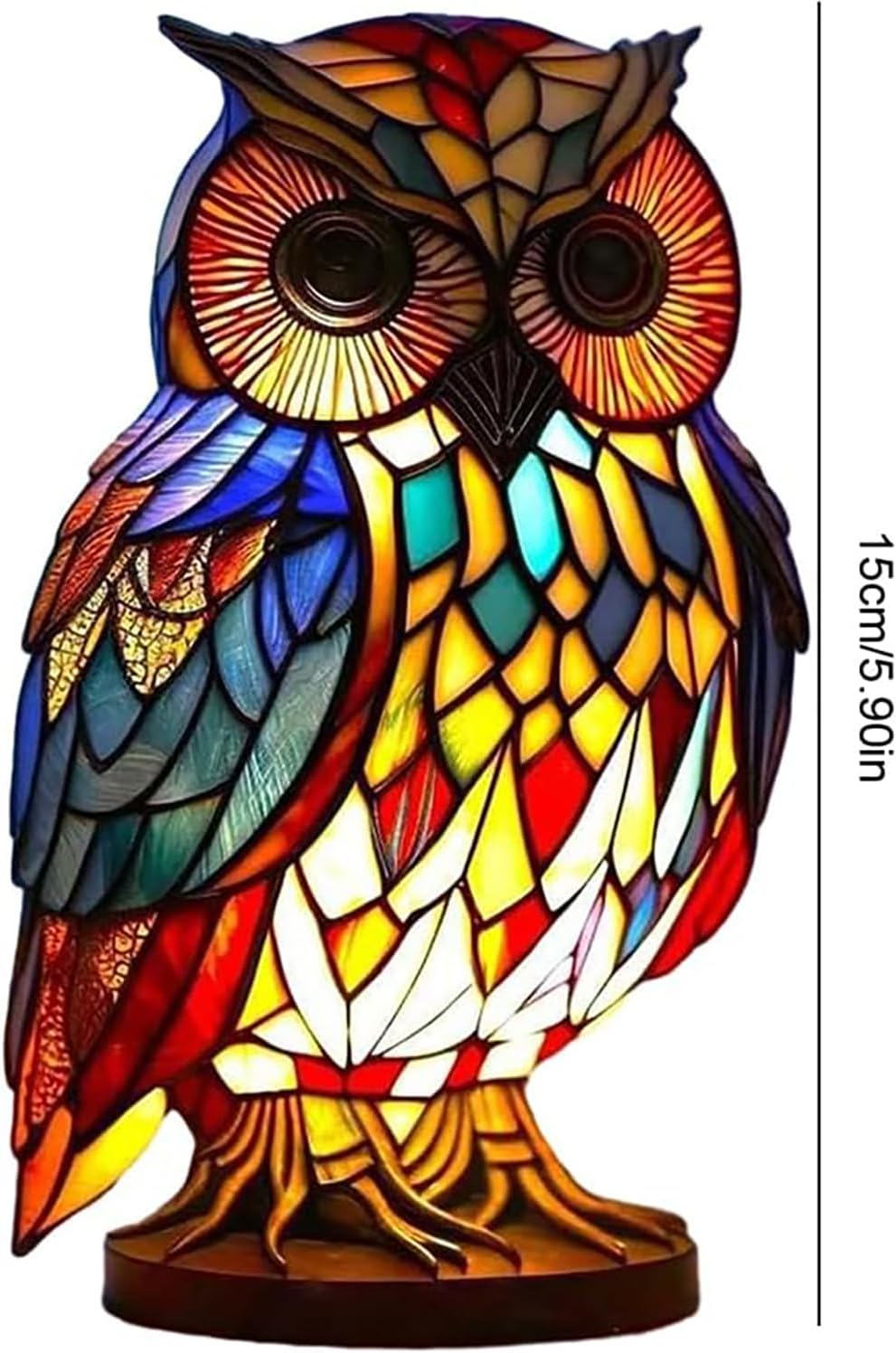 Stained Glass Owl Lamp
