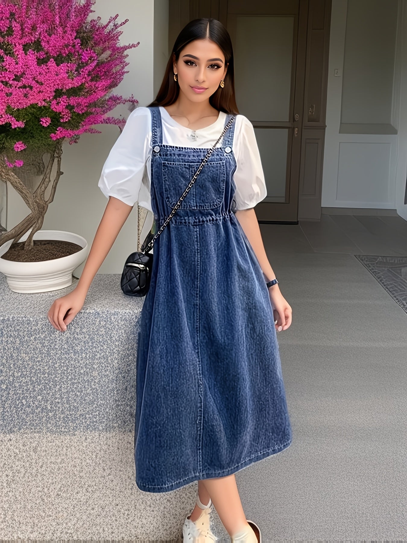 Solene | Chic & Stylish Denim Maxi Dress