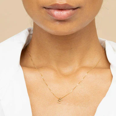 Love letter initial necklace - Gold