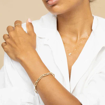 Love letter initial necklace - Gold