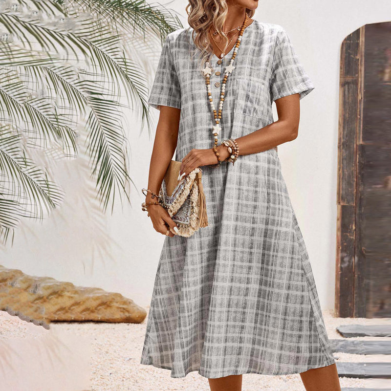Casual Outing Refined Dress - Loose Fit
