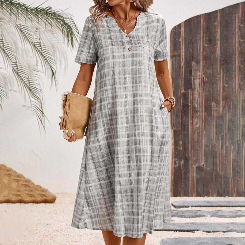 Casual Outing Refined Dress - Loose Fit