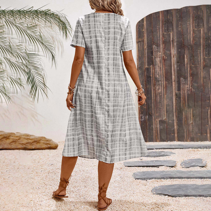 Casual Outing Refined Dress - Loose Fit