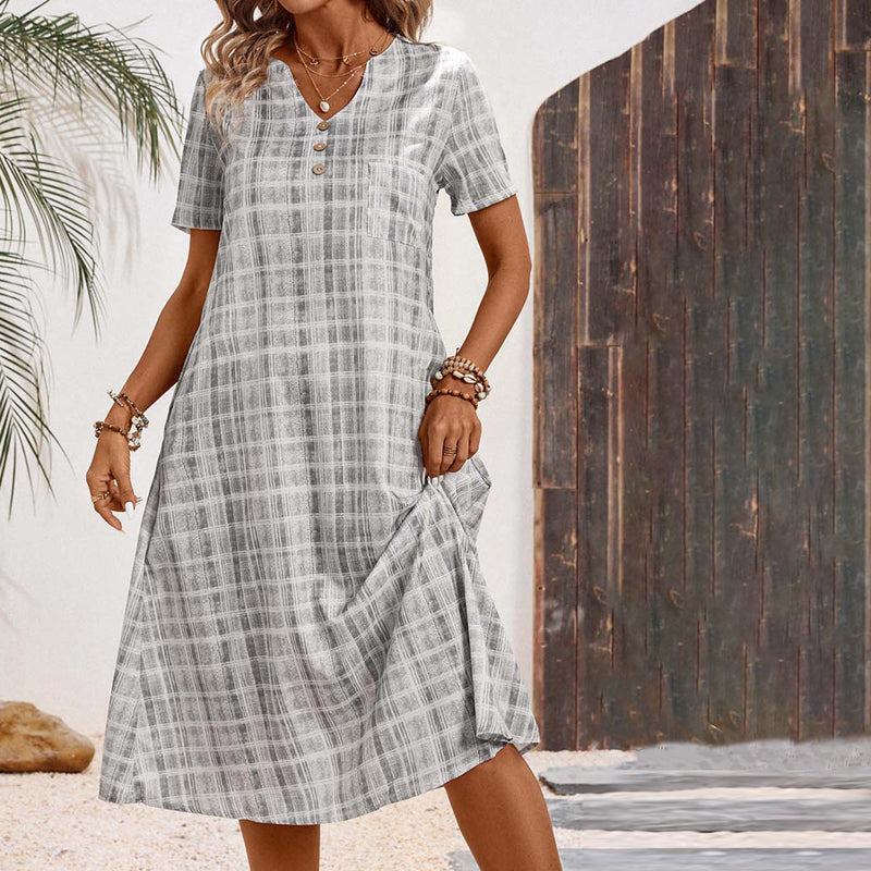 Casual Outing Refined Dress - Loose Fit