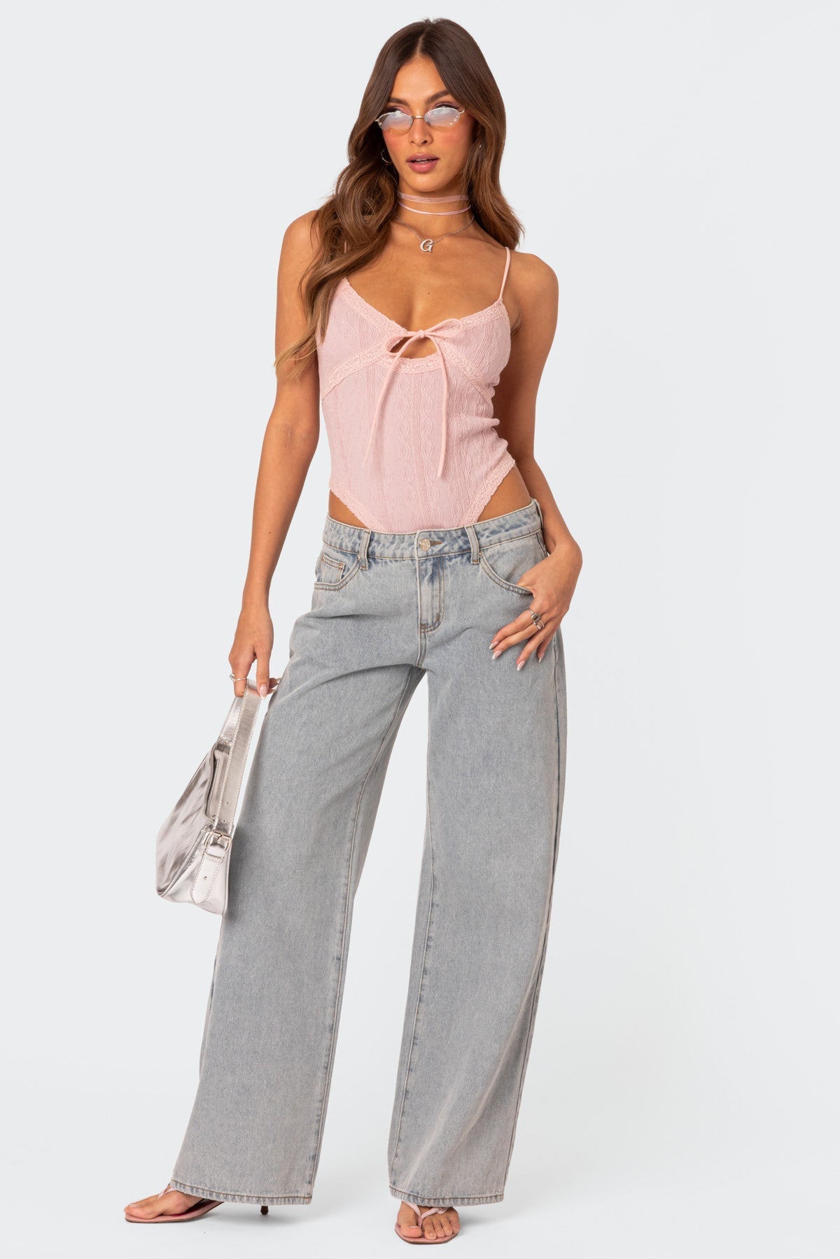 Verity | Signature High-Waist Jeans with Bow Tie Detail