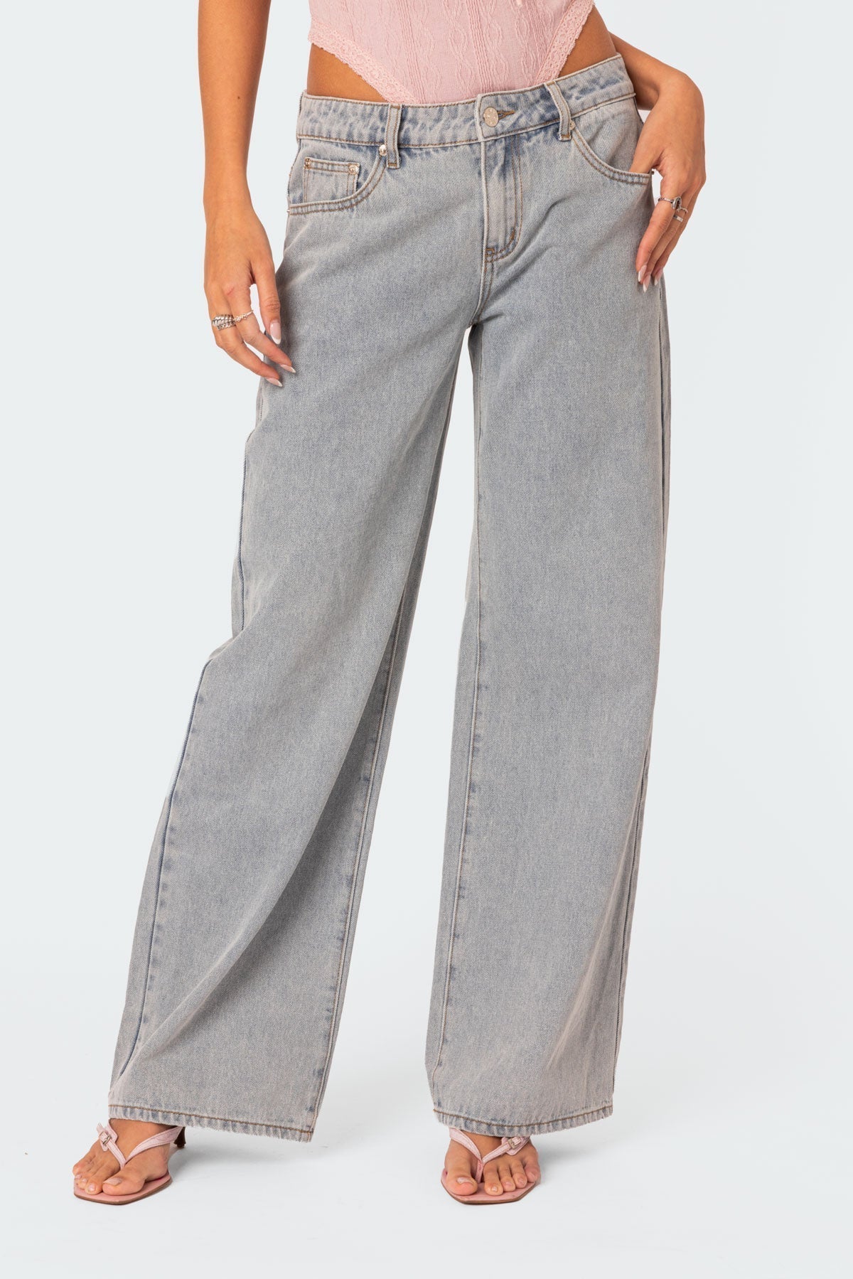 Verity | Signature High-Waist Jeans with Bow Tie Detail