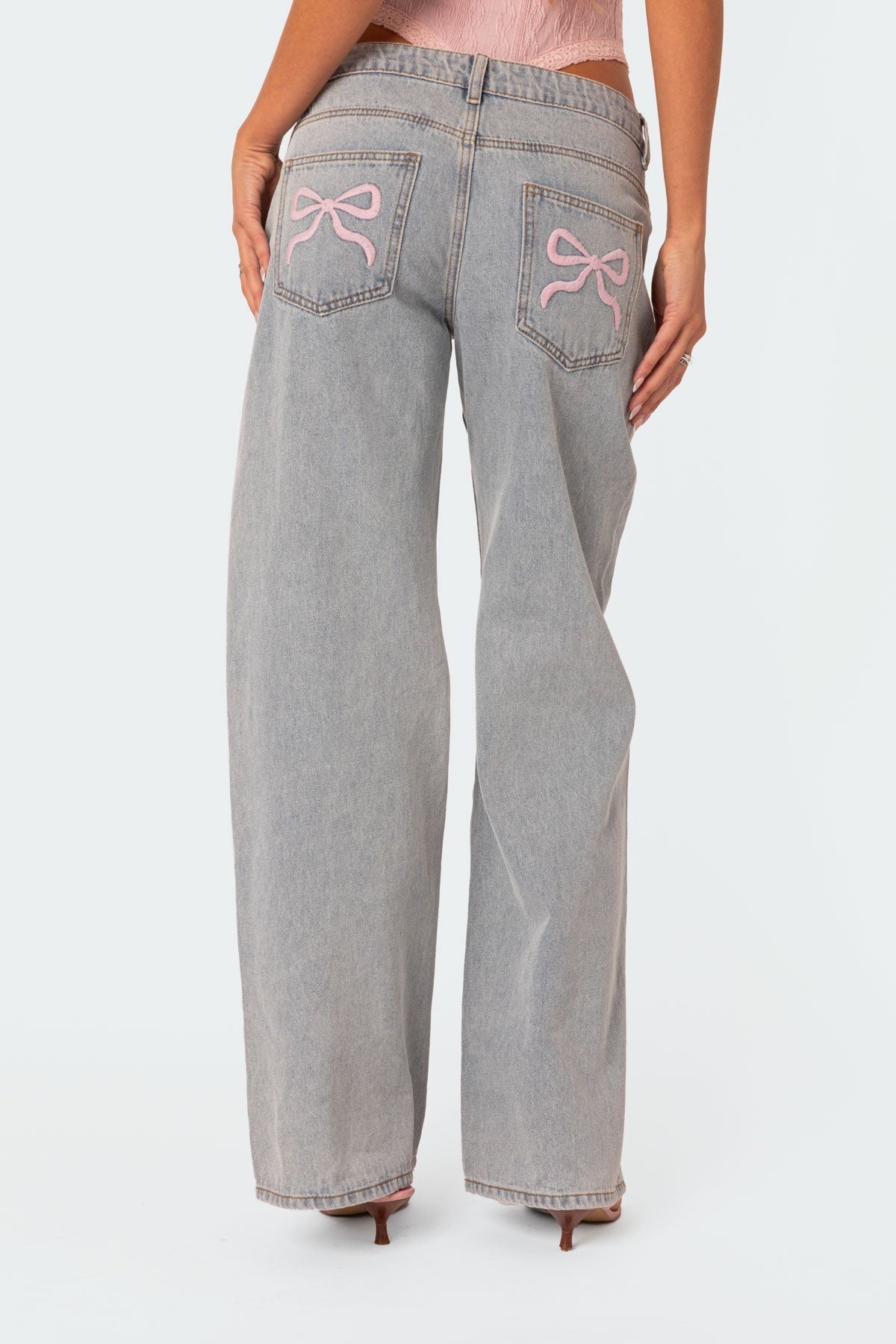 Verity | Signature High-Waist Jeans with Bow Tie Detail