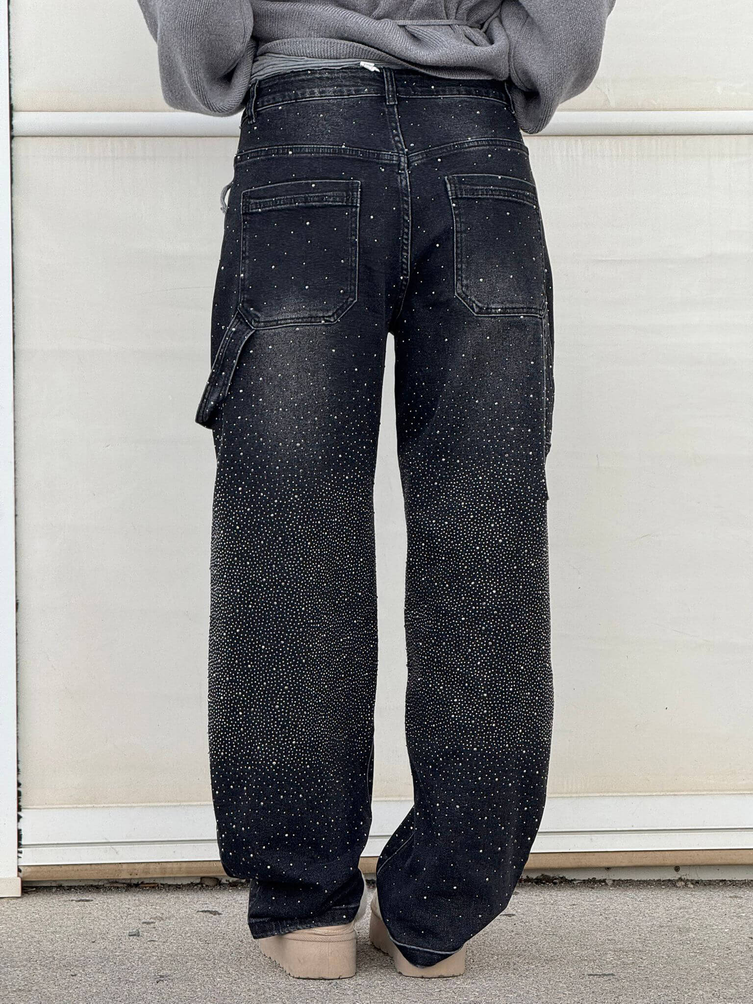 Vida | Diamond-Embellished Statement Jeans