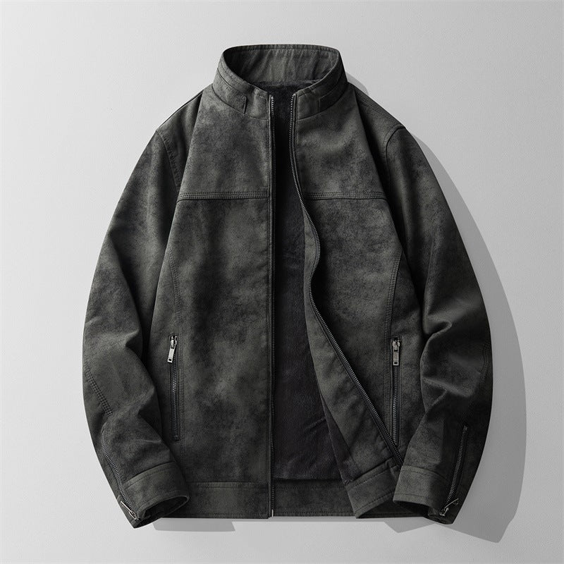 Suede Aviator Jacket