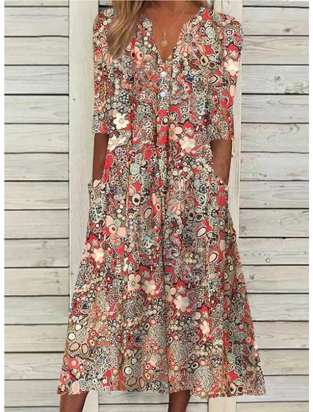 Janice™ | Elegant Summer Dress with Belly Cover