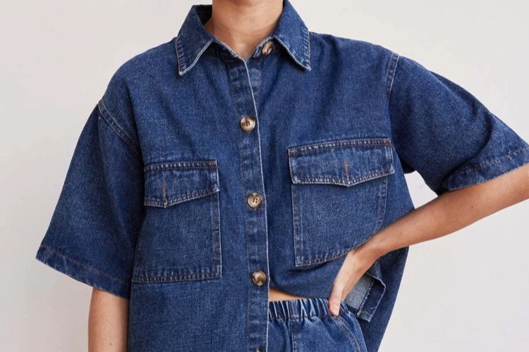 Yvaine | Vintage-Inspired Denim Blazer & Pants Set