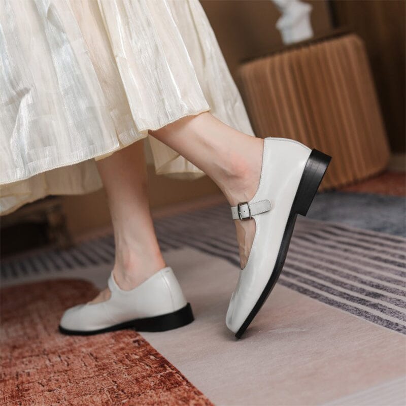 Solenza™| Martha Leather Mary Janes