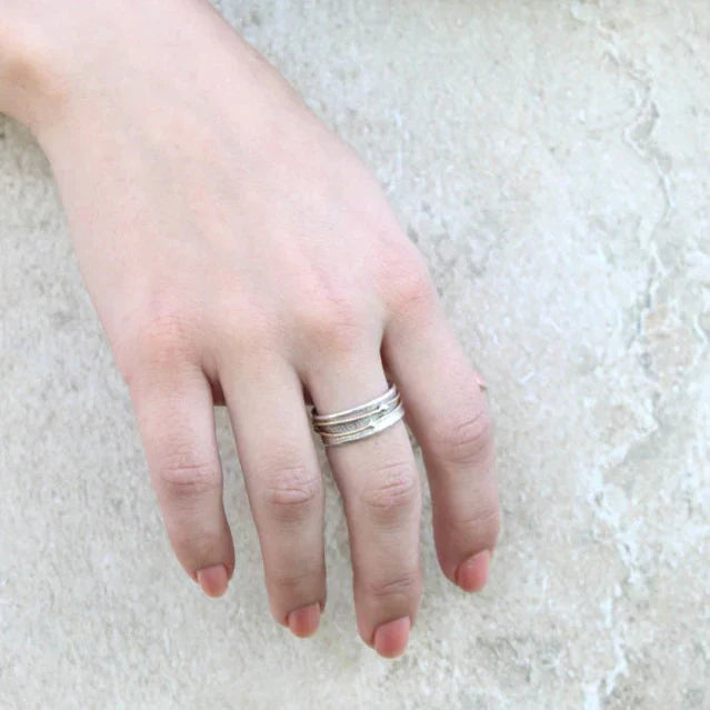 Shine - Vintage Gold Bearing Silver Ring